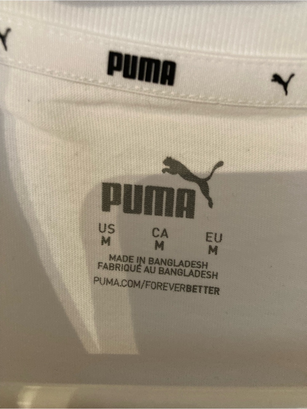 Puma White and Black Colorblock Logo Tee - Picture 3 of 8